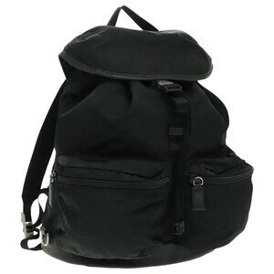 PRADA Backpack Nylon Black Silver